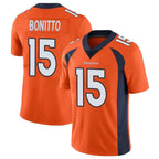 Johmsee D.Broncos #15 Nik Bonitto Player Orange Color Vapor Untouchable Limited Game Stitched Jerseys