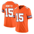 Johmsee D.Broncos #15 Nik Bonitto Player Orange Limited Alternate Vapor F.U.S.E. Throwback Game Stitched Jerseys