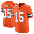 Johmsee D.Broncos #15 Nik Bonitto Player Orange Vapor Untouchable Limited Home Game Stitched Jerseys