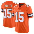 Johmsee D.Broncos #15 Nik Bonitto Player Orange Vapor Untouchable Limited Home Game Stitched Jerseys