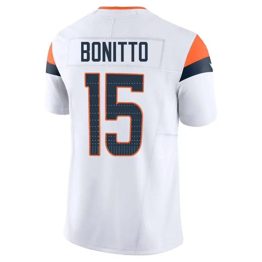 Johmsee D.Broncos #15 Nik Bonitto Player White Vapor F.U.S.E. Limited Stitched Jerseys