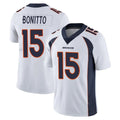 Johmsee D.Broncos #15 Nik Bonitto Player White Vapor Untouchable Limited Home Game Stitched Jerseys