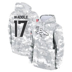 Johmsee D.Broncos #17 Jaylen Waddle Player Arctic Camo Salute to Service Hoodies Limited Game Stitched Jerseys