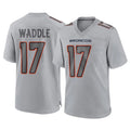 Johmsee D.Broncos #17 Jaylen Waddle Player Gray Atmosphere Fashion Limited Game Stitched Jerseys