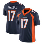 Johmsee D.Broncos #17 Jaylen Waddle Player Navy Vapor Untouchable Limited Game Stitched Jerseys
