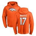 Johmsee D.Broncos #17 Jaylen Waddle Player Orange Pullover Hoodie Limited Stitched Jerseys