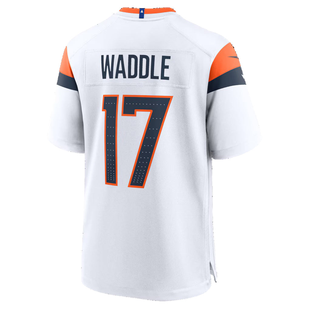 Johmsee D.Broncos #17 Jaylen Waddle White Game Stitched Jerseys
