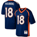 Johmsee D.Broncos #18 Peyton Manning Player Mitchell & Ness Navy Legacy Replica Stitched  Jerseys