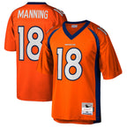 Johmsee D.Broncos #18 Peyton Manning Player Mitchell & Ness Orange Legacy Replica Stitched Jerseys