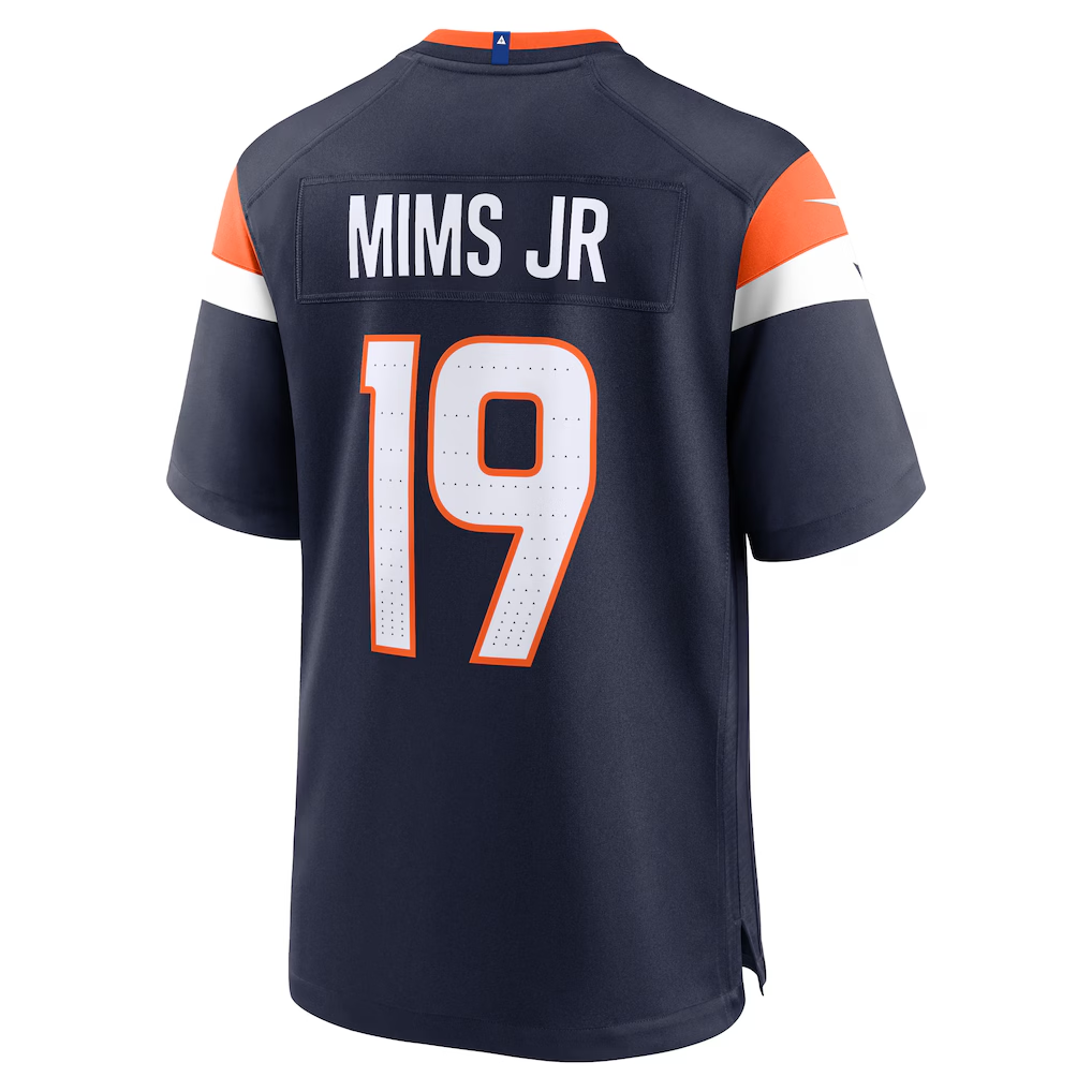 Johmsee D.Broncos #19 Marvin Mims Jr Navy Alternate Game Stitched Jerseys