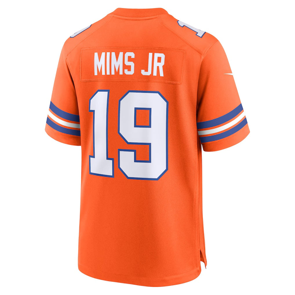 Johmsee D.Broncos #19 Marvin Mims Jr Orange Mile High Collection 1977 Throwback Player Game Stitched Jerseys