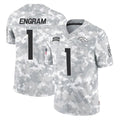 Johmsee D.Broncos #1 Evan Engram Player Arctic Camo Salute To Service Limited Stitched Jerseys