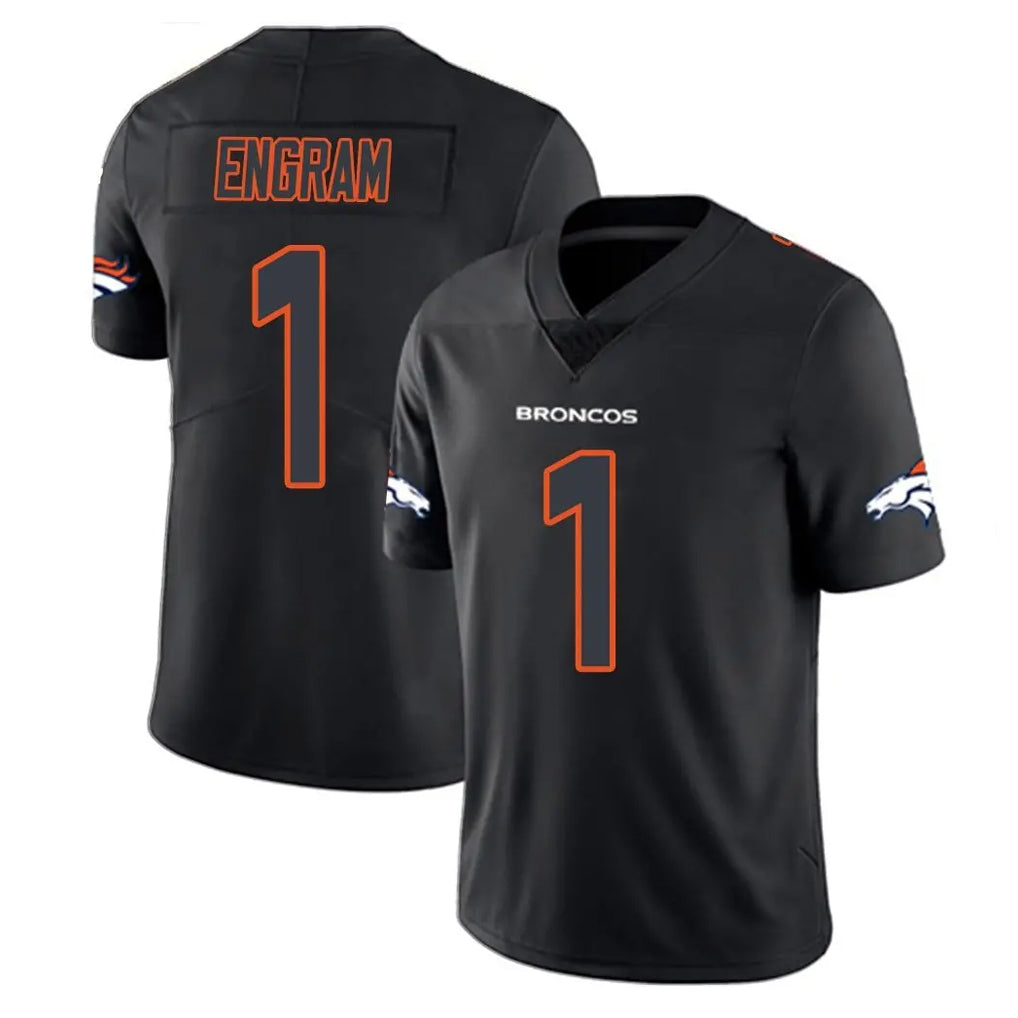 Johmsee D.Broncos #1 Evan Engram Player Black Impact Limited Game Stitched Jerseys