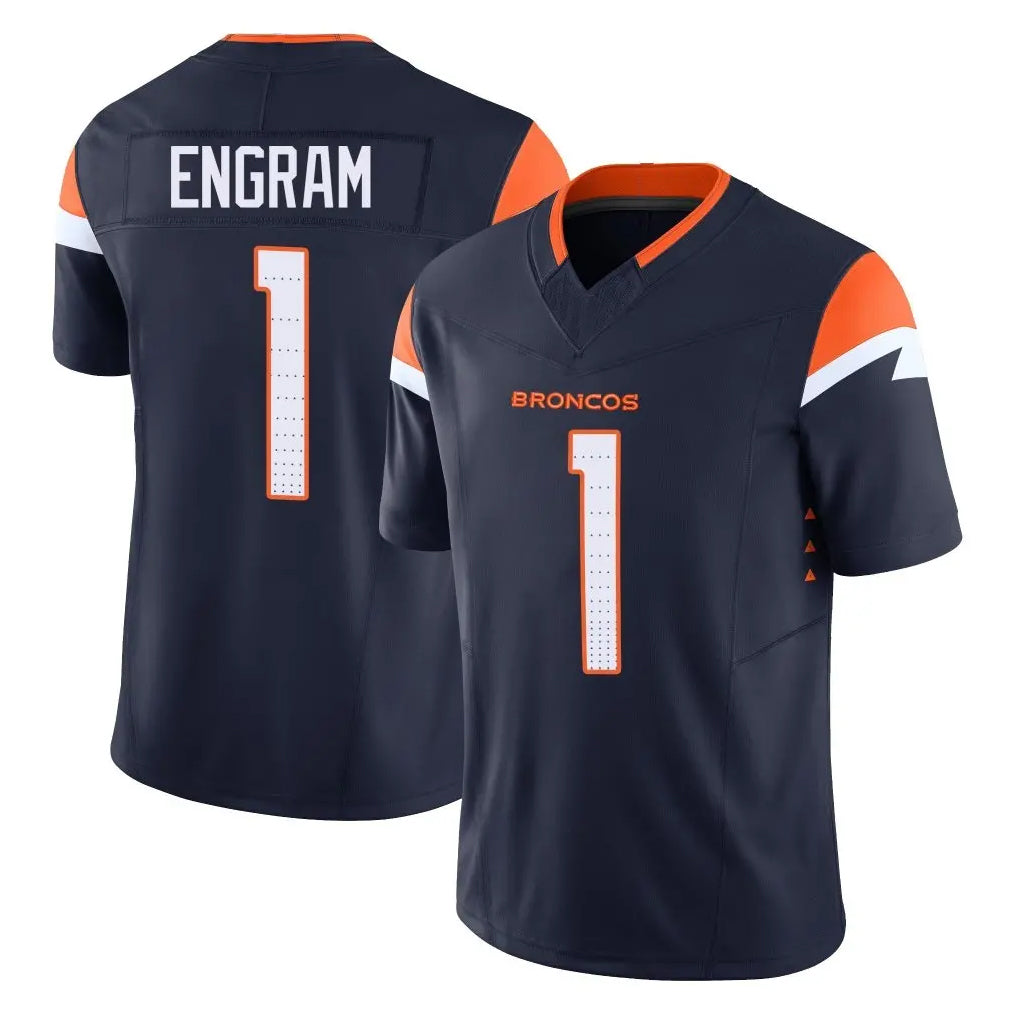 Johmsee D.Broncos #1 Evan Engram Player Navy Limited Vapor F.U.S.E. Home Game Stitched Jerseys