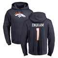 Johmsee D.Broncos #1 Evan Engram Player Navy Pullover Hoodie Limited Stitched Jerseys