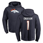 Johmsee D.Broncos #1 Evan Engram Player Navy Pullover Hoodie Limited Stitched Jerseys