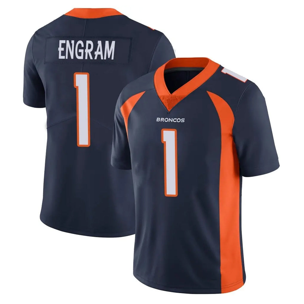 Johmsee D.Broncos #1 Evan Engram Player Navy Vapor Untouchable Limited Game Stitched Jerseys
