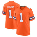 Johmsee D.Broncos #1 Evan Engram Player Orange Alternate Collection Throwback Game Stitched Jerseys