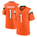 Johmsee D.Broncos #1 Evan Engram Player Orange Home Game Stitched Jerseys