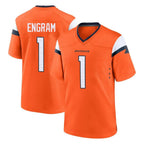 Johmsee D.Broncos #1 Evan Engram Player Orange Home Game Stitched Jerseys