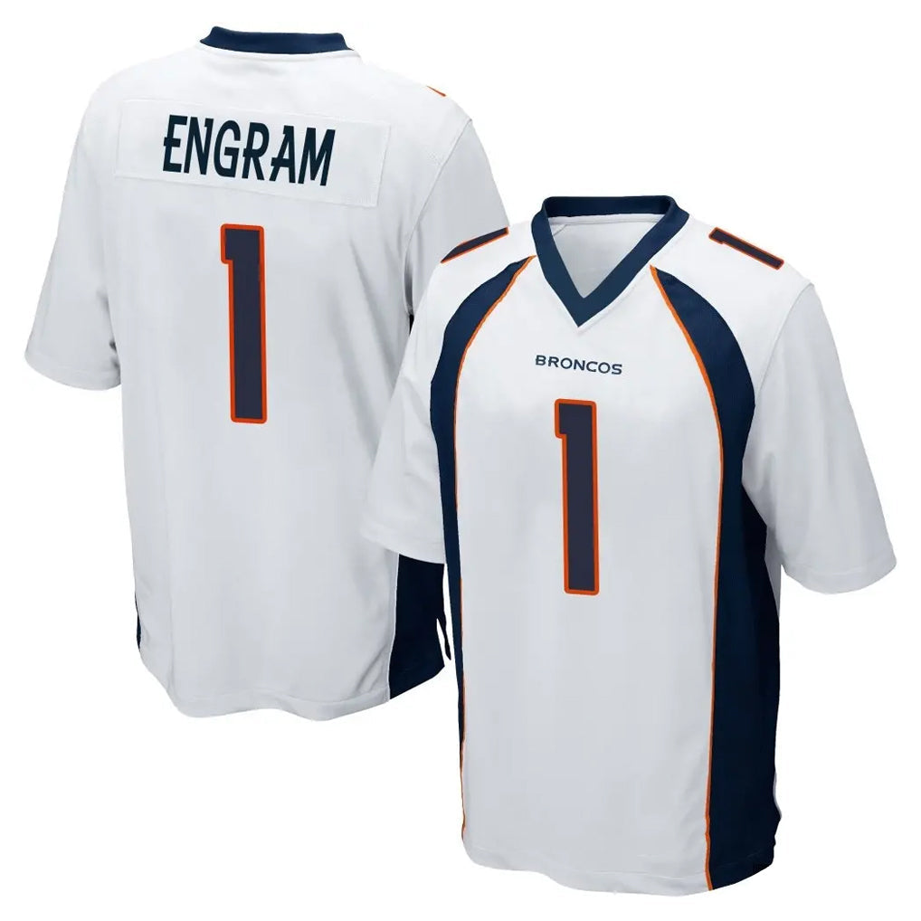 Johmsee D.Broncos #1 Evan Engram Player White Game Stitched Jerseys