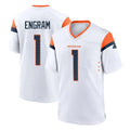 Johmsee D.Broncos #1 Evan Engram Player White Home Game Stitched Jerseys