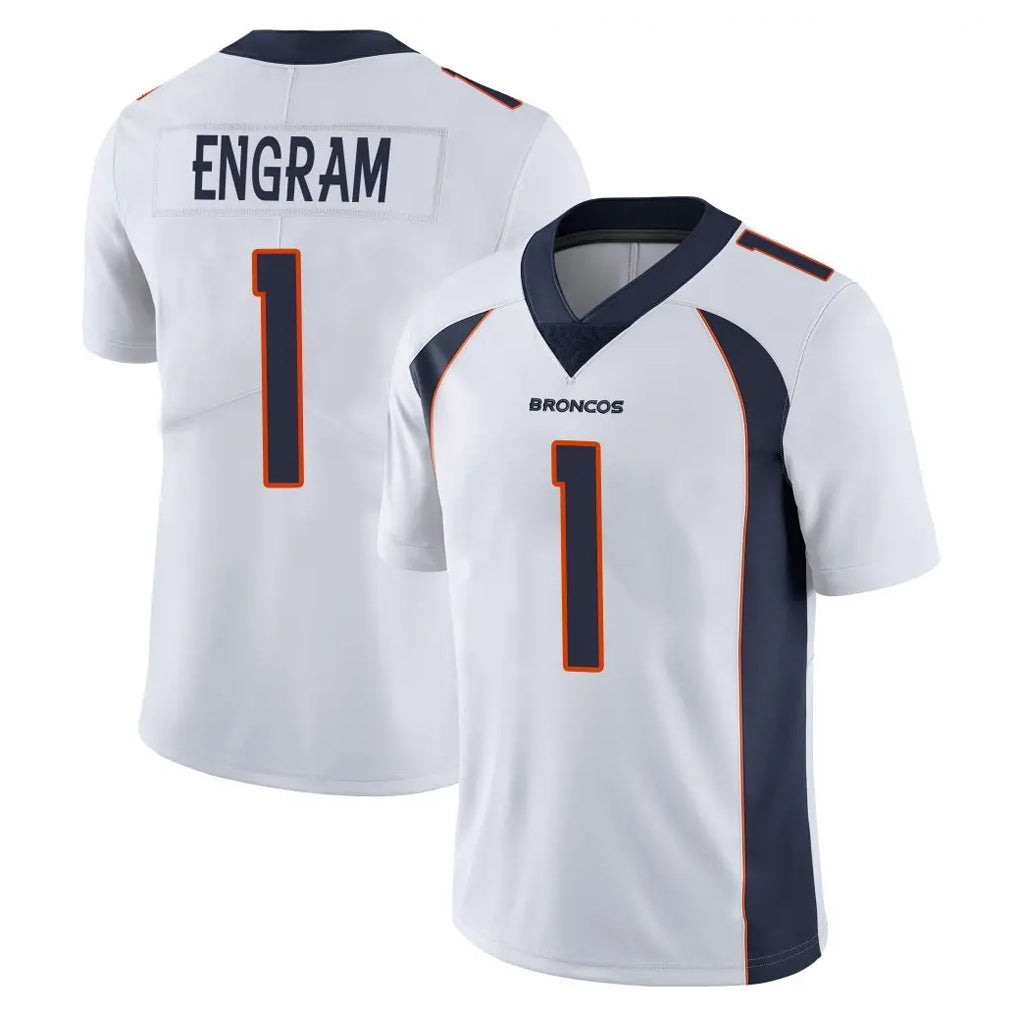 Johmsee D.Broncos #1 Evan Engram Player White Vapor Untouchable Limited Home Game Stitched Jerseys