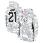 Johmsee D.Broncos #21 Riley Moss Player Arctic Camo Salute to Service Hoodies Limited Game Stitched Jerseys