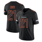 Johmsee D.Broncos #21 Riley Moss Player Black Impact Limited Game Stitched Jerseys