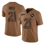 Johmsee D.Broncos #21 Riley Moss Player Brown Salute To Service Limited Stitched Jerseys