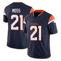 Johmsee D.Broncos #21 Riley Moss Player Navy Limited Vapor F.U.S.E. Home Game Stitched Jerseys
