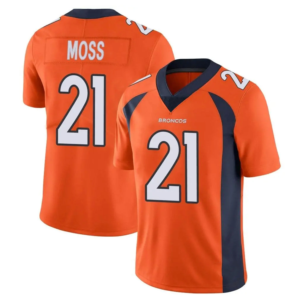 Johmsee D.Broncos #21 Riley Moss Player Orange Color Vapor Untouchable Limited Game Stitched Jerseys