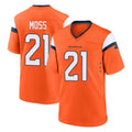 Johmsee D.Broncos #21 Riley Moss Player Orange Home Game Stitched Jerseys