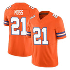 Johmsee D.Broncos #21 Riley Moss Player Orange Limited Alternate Vapor F.U.S.E. Throwback Game Stitched Jerseys