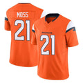 Johmsee D.Broncos #21 Riley Moss Player Orange Vapor F.U.S.E. Limited Home Game Stitched Jerseys