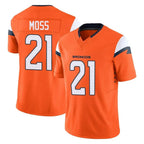 Johmsee D.Broncos #21 Riley Moss Player Orange Vapor F.U.S.E. Limited Home Game Stitched Jerseys
