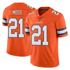 Johmsee D.Broncos #21 Riley Moss Player Orange Vapor Untouchable Limited Home Game Stitched Jerseys