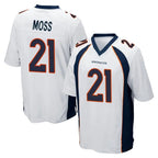Johmsee D.Broncos #21 Riley Moss Player White Game Stitched Jerseys