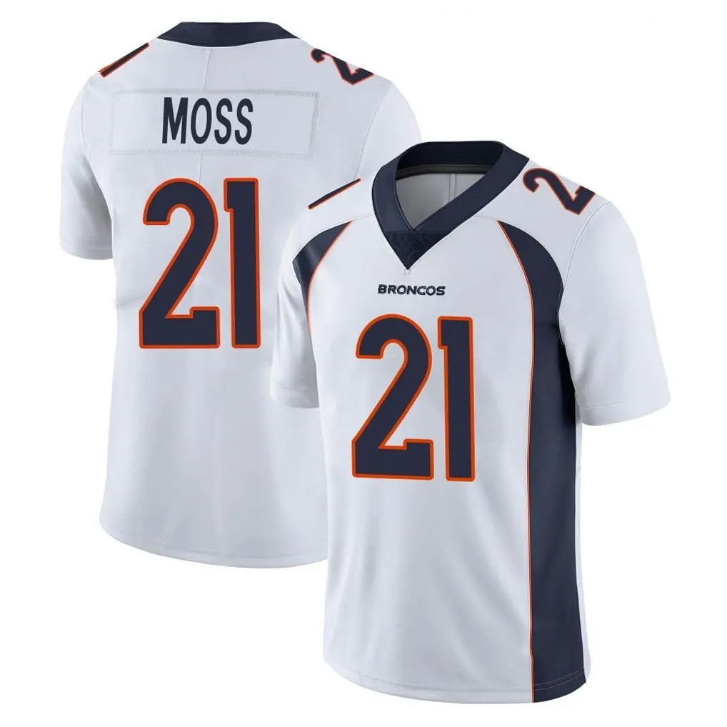 Johmsee D.Broncos #21 Riley Moss Player White Vapor Untouchable Limited Home Game Stitched Jerseys