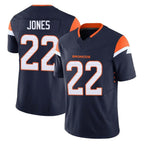 Johmsee D.Broncos #22 Brandon Jones Player Navy Limited Vapor F.U.S.E. Home Game Stitched Jerseys
