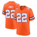 Johmsee D.Broncos #22 Brandon Jones Player Orange Alternate Collection Throwback Game Stitched Jerseys