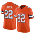 Johmsee D.Broncos #22 Brandon Jones Player Orange Limited Alternate Vapor F.U.S.E. Throwback Game Stitched Jerseys