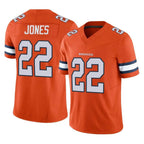 Johmsee D.Broncos #22 Brandon Jones Player Orange Limited Alternate Vapor F.U.S.E. Throwback Game Stitched Jerseys