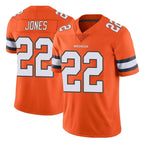 Johmsee D.Broncos #22 Brandon Jones Player Orange Vapor Untouchable Limited Home Game Stitched Jerseys
