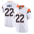 Johmsee D.Broncos #22 Brandon Jones Player White Limited Vapor F.U.S.E. Home Game Stitched Jerseys