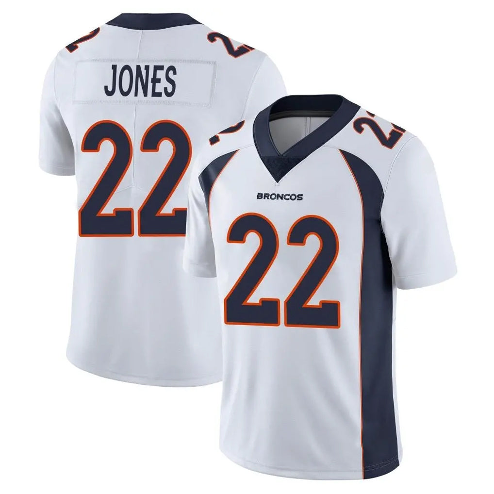 Johmsee D.Broncos #22 Brandon Jones Player White Vapor Untouchable Limited Home Game Stitched Jerseys