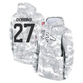 Johmsee D.Broncos #27 J.K. Dobbins Player Arctic Camo Salute to Service Hoodies Limited Game Stitched Jerseys