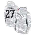 Johmsee D.Broncos #27 J.K. Dobbins Player Arctic Camo Salute to Service Hoodies Limited Game Stitched Jerseys