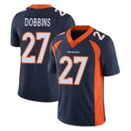 Johmsee D.Broncos #27 J.K. Dobbins Player Navy Vapor Untouchable Limited Game Stitched Jerseys