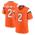 Johmsee D.Broncos #2 Pat Surtain II Cooper Player Orange Home Game Stitched Jerseys